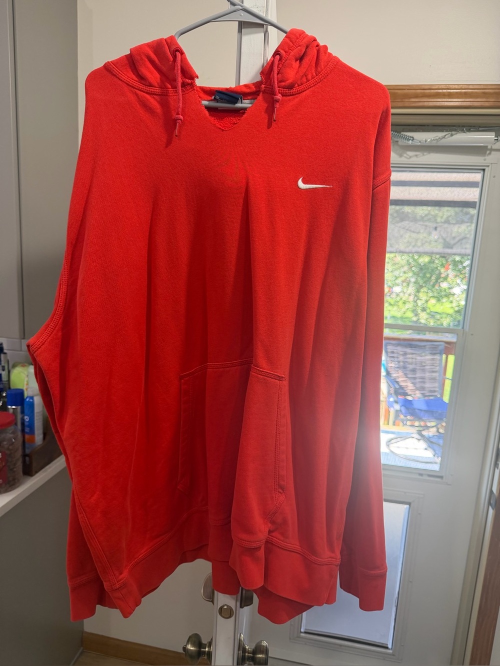 Nike Men’s Red Pullover Hoodie Sweater